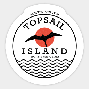 Topsail Island, NC Summertime Vacationing Abstract Sunrise Sticker